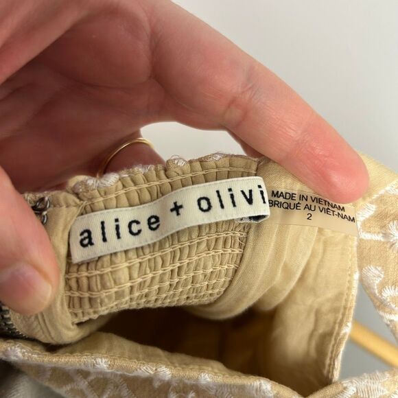 alice + olivia Kaidra Square Neck Drop Waist Mini Dress - Picture 8 of 12